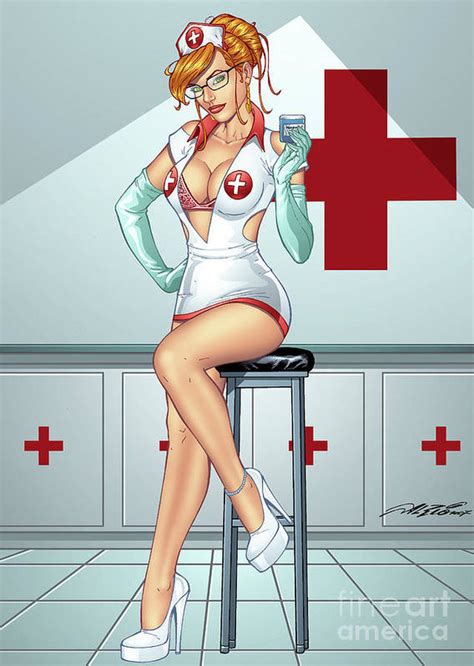 More videos from secretary pantyhose. Sexy Nurse by Al Rio Art Print by Al Rio