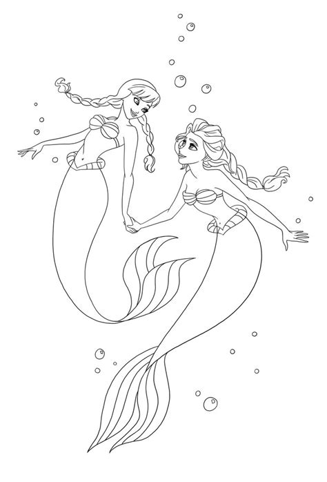 Frozen color page 25 best about coloring pages pinterest. Anna and Elsa as Mermaids Coloring Pages - Get Coloring Pages
