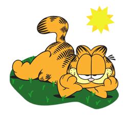 check out the Garfield sticker by Bare Tree Media on chatsticker.com | Fun stickers, Garfield ...
