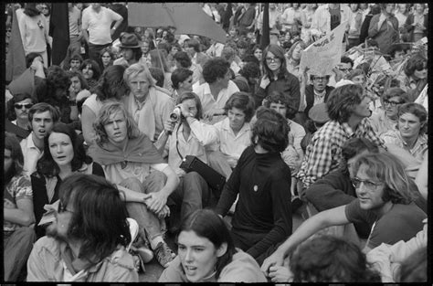 A moratorium on the testing of nuclear weapons. Demonstrators, Moratorium march, Brisbane, 1970