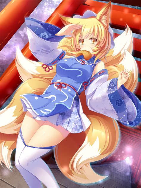 Buddy thought it was a good idea to drink pure gin! yakumo ran (touhou) drawn by liya | Danbooru