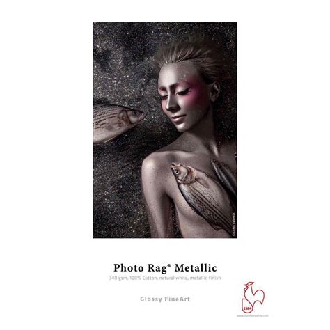 Hahnemuhle photo rag, smooth, bright white inkjet paper, 8.5x11, 25 sheets. Hahnemühle Photo Rag Metallic 340 g/m² - A3, 25 stk