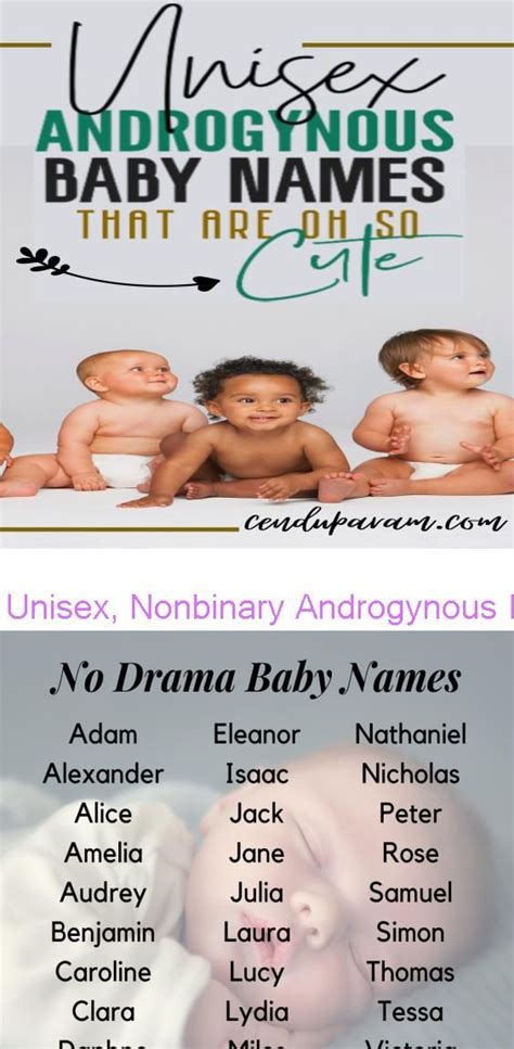 Here's the place to go! Unisex, Nonbinary Androgynous Baby Names For Girls and Boys No Drama Baby Names Keep Calm ...