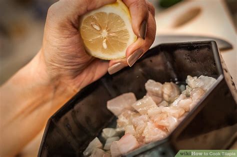 Put the baking dish in the preheated oven and cook the tilapia until it's completely cooked throughout. 4 Ways to Cook Tilapia - wikiHow