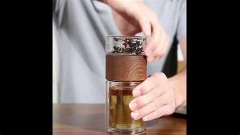 Then you need a glass teapot with infuser. Portable Glass Tea Infuser - YouTube