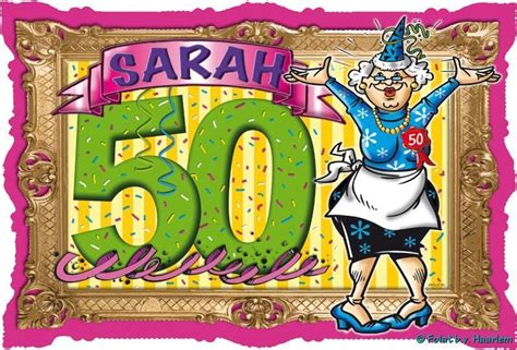Deurbord Sarah 50 jaar - Themaparty webshop