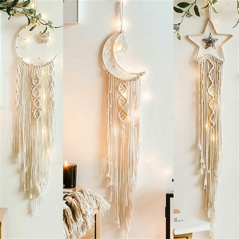 Boho chic wall decor art. 1/ 3 Pcs Macrame Wall Hanging Art Woven Wall Decor Boho ...