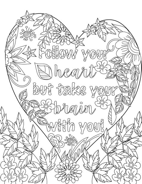 Flowers make such a great coloring subject. Inspirational Quotes A Positive & Uplifting Adult Coloring ...