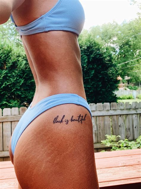 Small side hip tattoos female. Black is beautiful tattoo in 2020 | Hip tattoos women, Hip ...