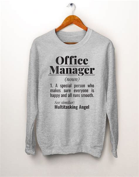 Check spelling or type a new query. Office Manager Sweatshirt. Gift For Boss. Office ...