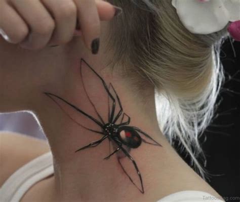 The black widow spider is so named because it kills its ever male after courtship. 49 Snazzy Spider Tattoos On Neck