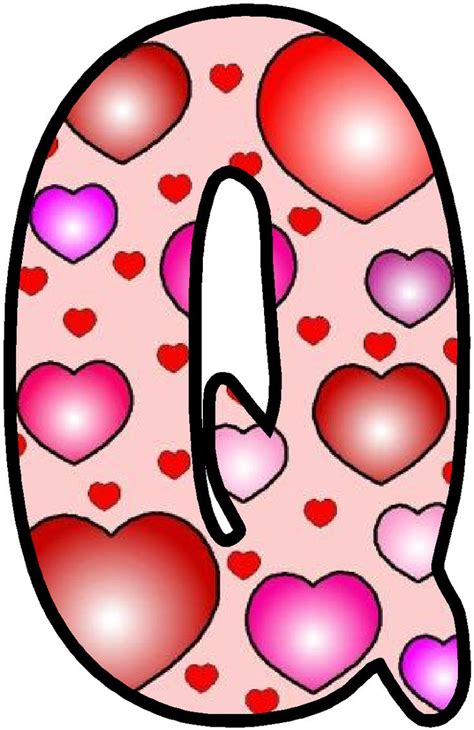 Letter Q pink with hearts | Alphabet and numbers, Alphabet ...