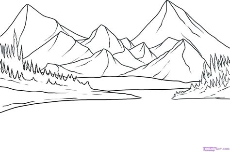 From the images below, you would get the beautiful scenery and panorama. Mountain Landscape Coloring Pages at GetDrawings | Free ...