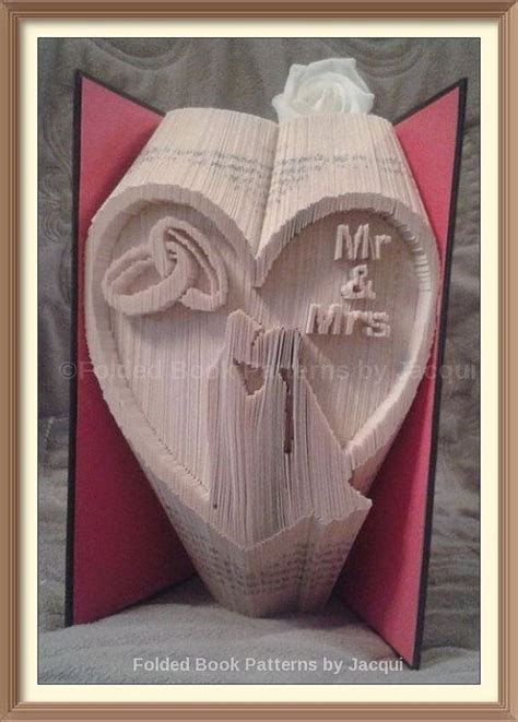 Weitere ideen zu origami anleitungen origami anleitungen. 586. Wedding Book Folding Pattern | Art du pliage de livres, Livre origami, Livre mariage