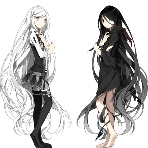 Mitsuki nase from kyoukai no kanaka^^. Black Hair vs White Hair - Zerochan Anime Image Board