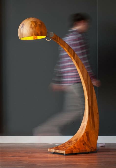 Stehlampe graphit holz rund h:130cm leuchte troy. Extravagante Designs von Stehlampe aus Holz - Archzine.net