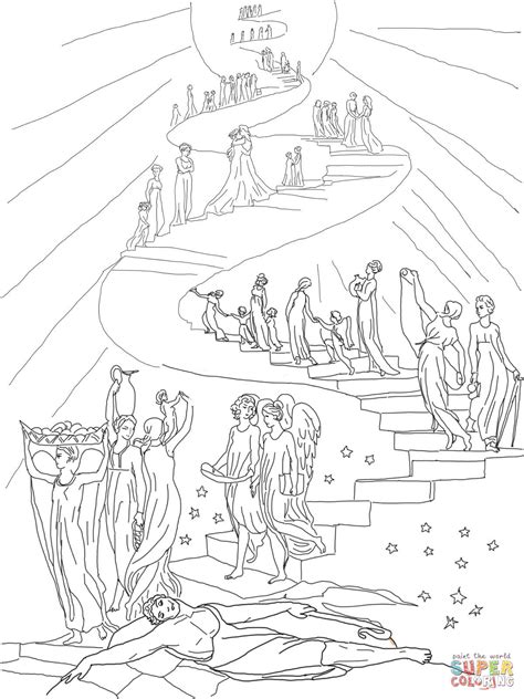 Because his animals, family, and servants needed water— especially during the famine—isaac decided to clean out the wells. Coloriage - Le rêve de Jacob | Coloriages à imprimer gratuits