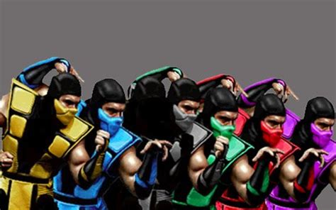 The original base costume for the male ninja in mortal kombat (1992) and mortal kombat ii was of a yellow color, worn by daniel pesina, while the base costume for the female ninja was blue in mkii, worn by katalin zamiar. Ranking the "Mortal Kombat" Ninjas - LevelSkip - Video Games