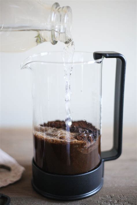 Mix coffee grounds and cold water in french press. French Press Cold Brew | French press cold brew, French ...