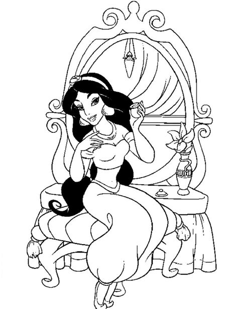 Do you know that painting coloring page can help to build motor skills of your kid. Free Printable Jasmine Coloring Pages For Kids - Best ...