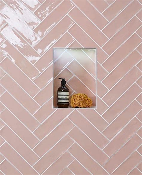 Here we will show you how to get this bang on trend hue into your home. Pin by Katarina Jeraj on H O M E | Pink tiles, Herringbone ...