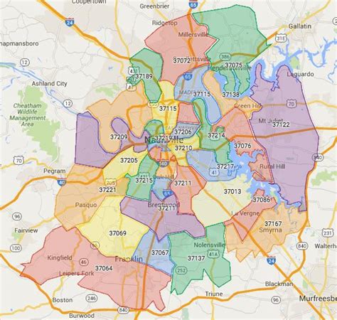 #2 best zip codes to buy a house in davidson county. Nashville zip code map - Zip code map Nashville (Tennessee ...