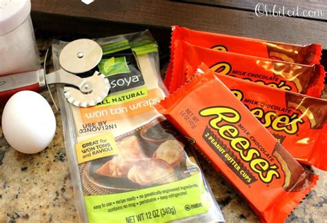 Dumpling wrapper was around while wonton wrapper was square. Reese's Peanut Butter Cups..one Cup per TWO Ravioli! Won ...