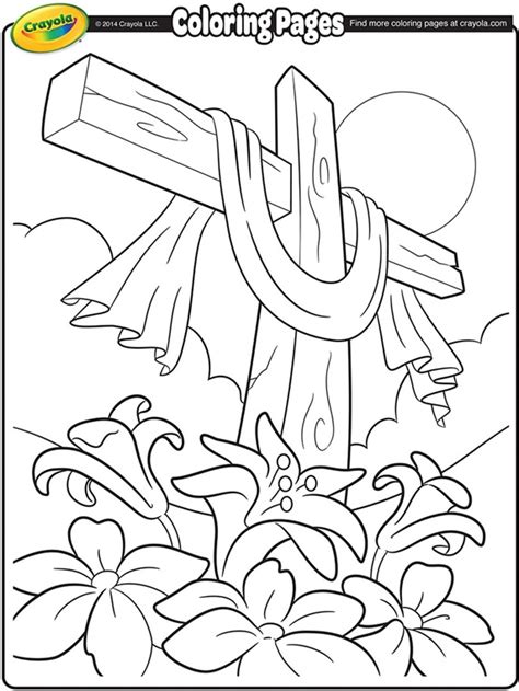 The holy day of easter is celebrated all across the world in order to remember lord jesus christ and the way he was treated during his last days of life. Easter Cross Coloring Page | crayola.com