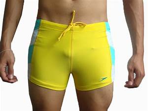 Nwt Speedo Men 39 S Swim Trunks Swimsuit Shorts Lycra Yellow Xl 32 34 Ebay