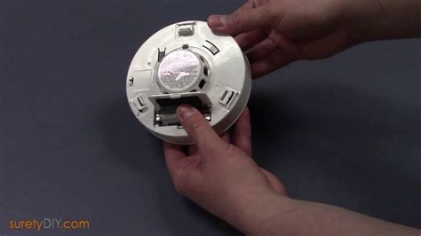 Ac powered smoke detectors like this almost always have a plastic receiver piece. How to Replace the Battery in a Resolution Products RE112 ...