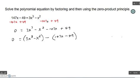 Solve Polynomial Equation using Factor by Grouping - YouTube