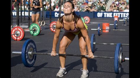 The most common variation of the clean and jerk typically has the athlete receiving the load in a full front squat, then using the split position in the jerk. The Hottest Women of CrossFit - Clean & Jerk - YouTube