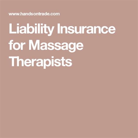 Massage therapy liability insurance is a specialized policy package designed for massage therapists and clinics that provides financial protection against lawsuits alleging negligence or errors and omissions that resulted in damages, losses, or bodily injury to their patients. Liability Insurance for Massage Therapists | Massage, Massage therapist, Liability insurance