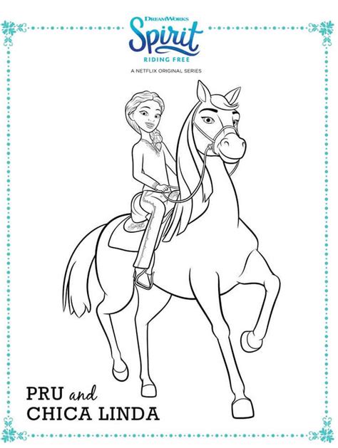 Pru from spirit riding free. Spirit Riding Coloring Pages Printable Free - Centenario ...