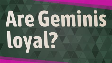 When they first meet, cancer will be attracted to gemini's friendliness, attentiveness,. Are Geminis loyal? - YouTube