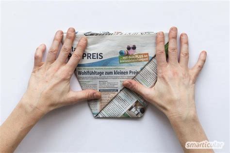 Papiertüten / geschenktüten falten, diy. Mülltüten und Einkaufstüten ohne Kleben aus Zeitungspapier ...