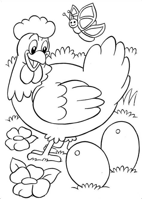 Neh wiwil ada sketsa gambar anak ayam yang baru menetas loh, lucu banget tau. Gambar Mewarnai Ayam Untuk Anak TK,SD dan PAUD