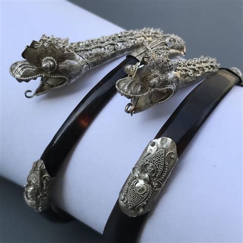 Straits chinese jewellery museum is located at jalan tun tan cheng lock in melaka. RARE Antique Strait Chinese pair of Bangle . Silver bangle ...