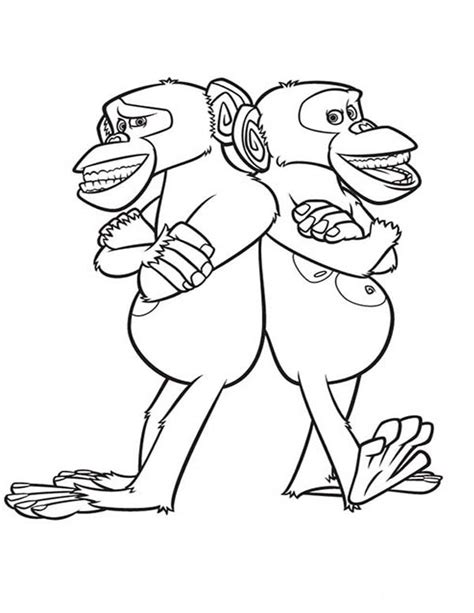 Mort and maurice, the lemur. The Chimpanzee Of Madagaskar Coloring Page: The Chimpanzee ...