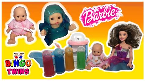 4.2 out of 5 stars. Barbie feeds baby and gives Slime bath - YouTube