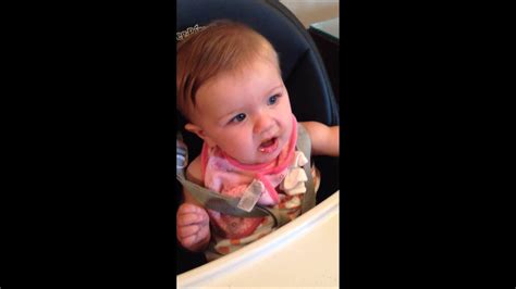 Show them how to make a splash at bath time! Cutest Baby Doesn't Like Her Baby Food - YouTube