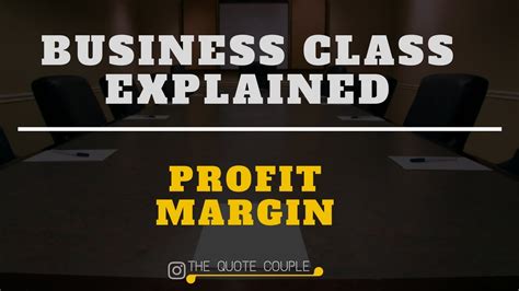 Profit margin, net margin, net profit margin or net profit ratio is a measure of profitability. PROFIT MARGIN | Business Class Explained - YouTube