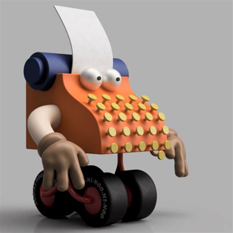 The typewriter would demonstrate letters by typing out the letter, and a word beginning with it, on himself. Download STL file Typewriter Guy from Sesame St • 3D print ...