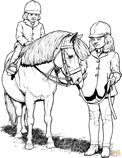 Then drag and drop different tack to customize. Horse riding coloring pages download and print for free