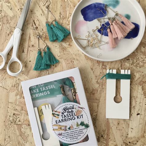 You are sure to learn how to make earrings in a variety of ways. Diy Tassel Earring Kit By The Sewcial Circle ...