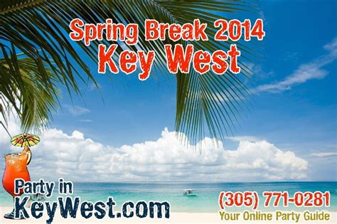 Key west celebrates the spring break with a rejoicing spirit characteristic of the florida keys, starting on march and lasting or call the key west chamber of commerce 305 294 2587. Find out Where to Stay & What to do in Key West for Spring ...