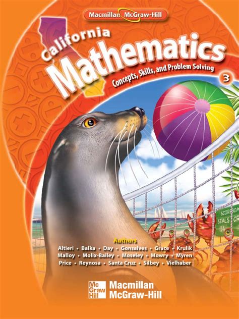 Besides the textbooks i added information i collected from various mathematical books of solved problems i was studying at that time. California Mathematics Grade 3.pdf | Physics & Mathematics ...