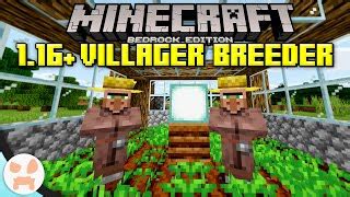 All you need to breed villagers in the latest update is a big enough space with 3 beds and give each villager 3 bread or other crop; Minecraft 1.16 Villager Breeder: How to Make a Villager ...
