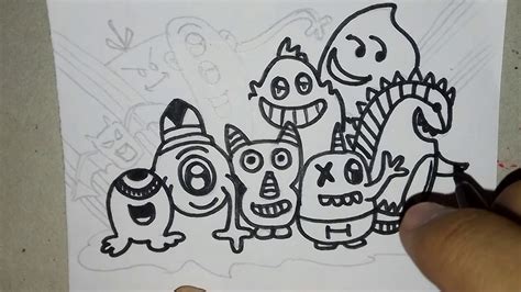 Karakteristik penggambaran doodle art batik menggambar doodle dengan tema doodle art gambar doodle art makanan ini dapat merepresentasikan mengenai ungkapan dari. How to Draw Doodle Art Monster | Cara Menggambar Doodle ...