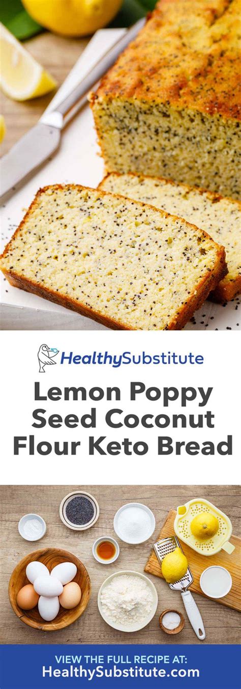In a large bowl, whisk together eggs, cooled lemon juice mixture, lemon zest, stevia, and vanilla, mixing until well combined. Lemon Poppy Seed Coconut Flour Keto Bread - Healthy Substitute